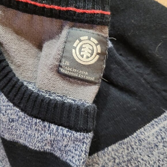 Vintage Element Striped Crew Neck Sweater Large - Picture 3 of 4